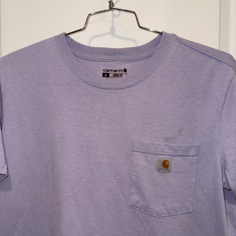 Carhartt K87-W Womens Lavender Purple Loose Fit Pocket T-Shirt XL 16-18